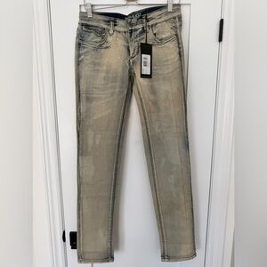 RARE Parasuco Distressed Acid Wash Jeans Sz 29 Studded Y2K Vintage Denim NWT